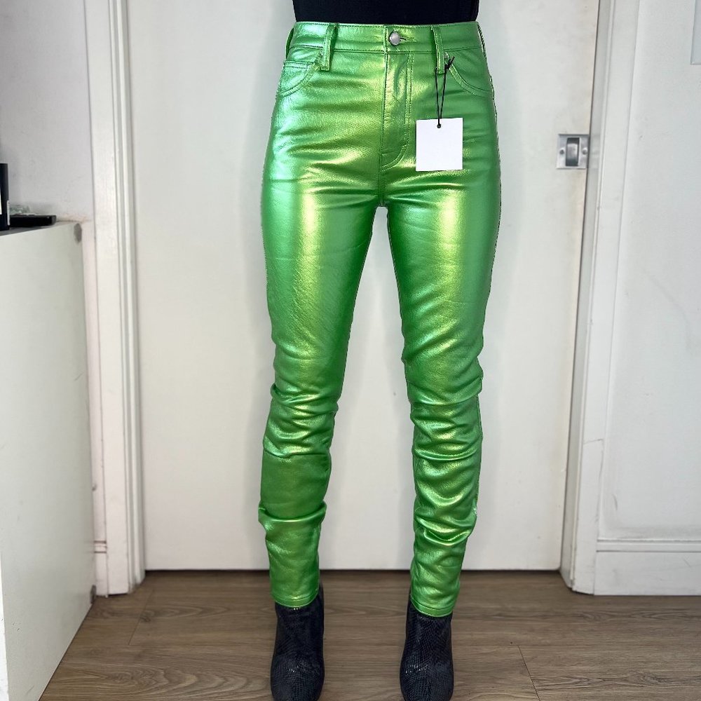 By Marta Goldschmied, green stretch vinyl skinny pant